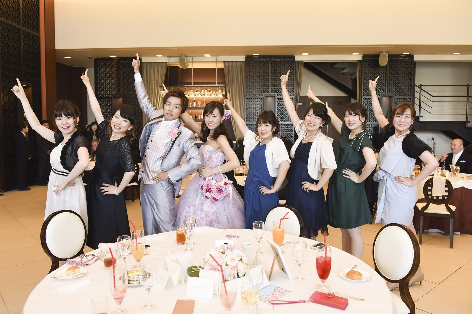 徳島市の結婚式場ブランアンジュで披露宴でのフォトセッション