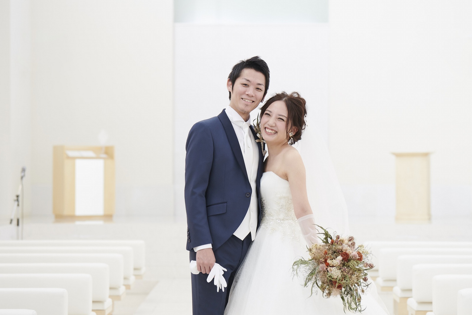 徳島県の結婚式場ブランアンジュのチャペルでのショット