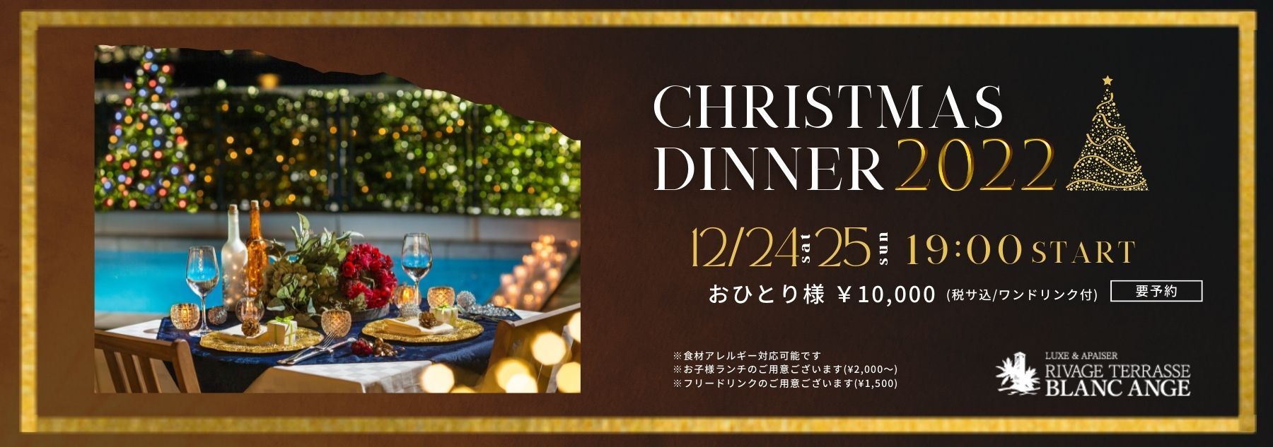 徳島県で人気の料理がおいしいクリスマスディナー